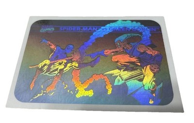 1990 Impel Marvel Universe Series 1 Spider-Man vs Green Goblin Hologram MH5 Vint