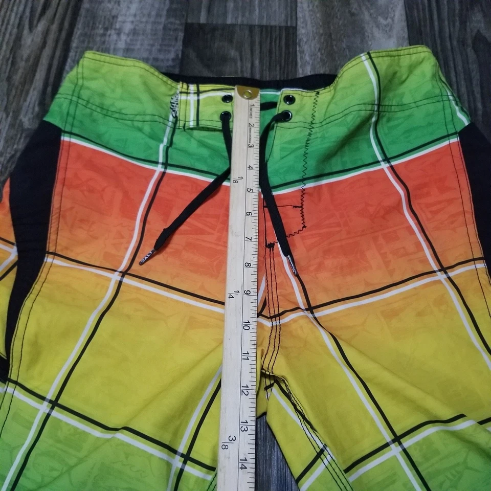 Bañador Salt Life SLX-QD verde/amarillo/rojo para hombre talla 32 Foto 4 de 4