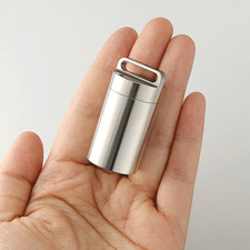 EDC Titanium Alloy Waterproof Pill Case Capsule Seal Container Storage Box