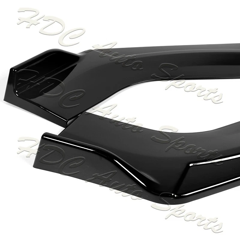 Universal configurável de 3 estilos diferentes pintados de preto spoiler dianteiro. - Imagem 3 de 4