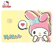 Hello Kitty Sanrio My Melody Yellow Credit Debit Bank Card Skin Cover Sticker
