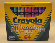 VTG 1999 Crayola Box 64 Crayons Special MILLENNIUM Edition Box Sharpener