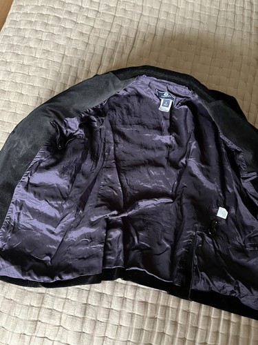 J Crew Crewcuts Boys 8 Black Ludlow Velvet Blazer Jacket Boys 8 Satin Lined - Picture 7 of 11