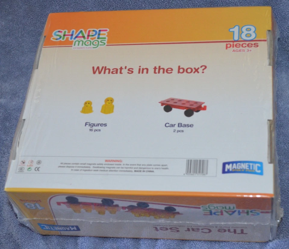 Shape mags 18 Piece Set Magnetic Building Tiles Blocks Cars Expansions Set - Image 3 of 4