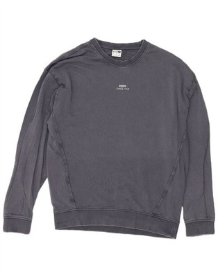 Puma Herren Sweatshirt Pullover mittelgrau Baumwolle ID05