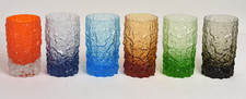 6 Grands verres à eau Geoffrey Baxter, verrerie Whitefriars, England Années 60