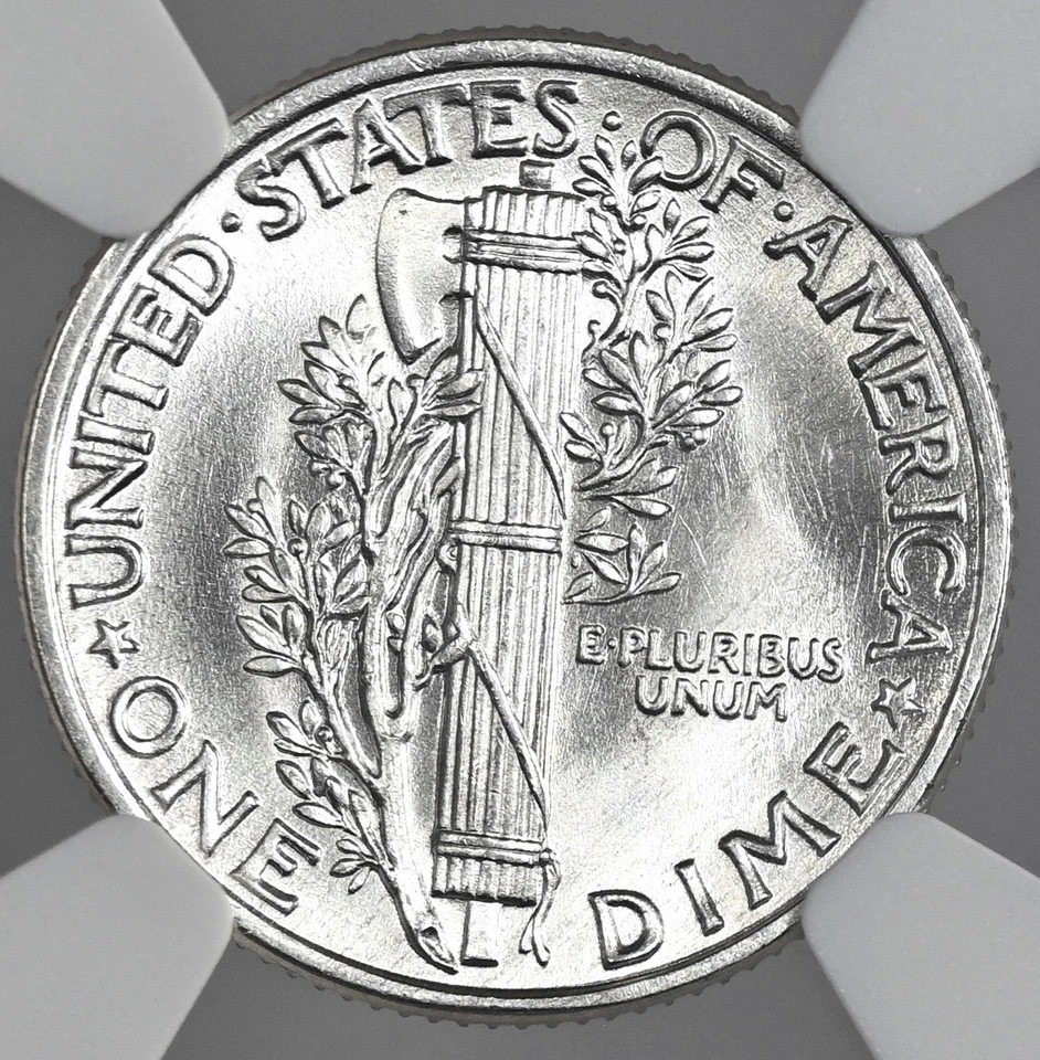 1940-P  10C  MERCURY SILVER DIME  "FULL BANDS"  NGC MS66 FB #8345185-040 - Image 3 of 4