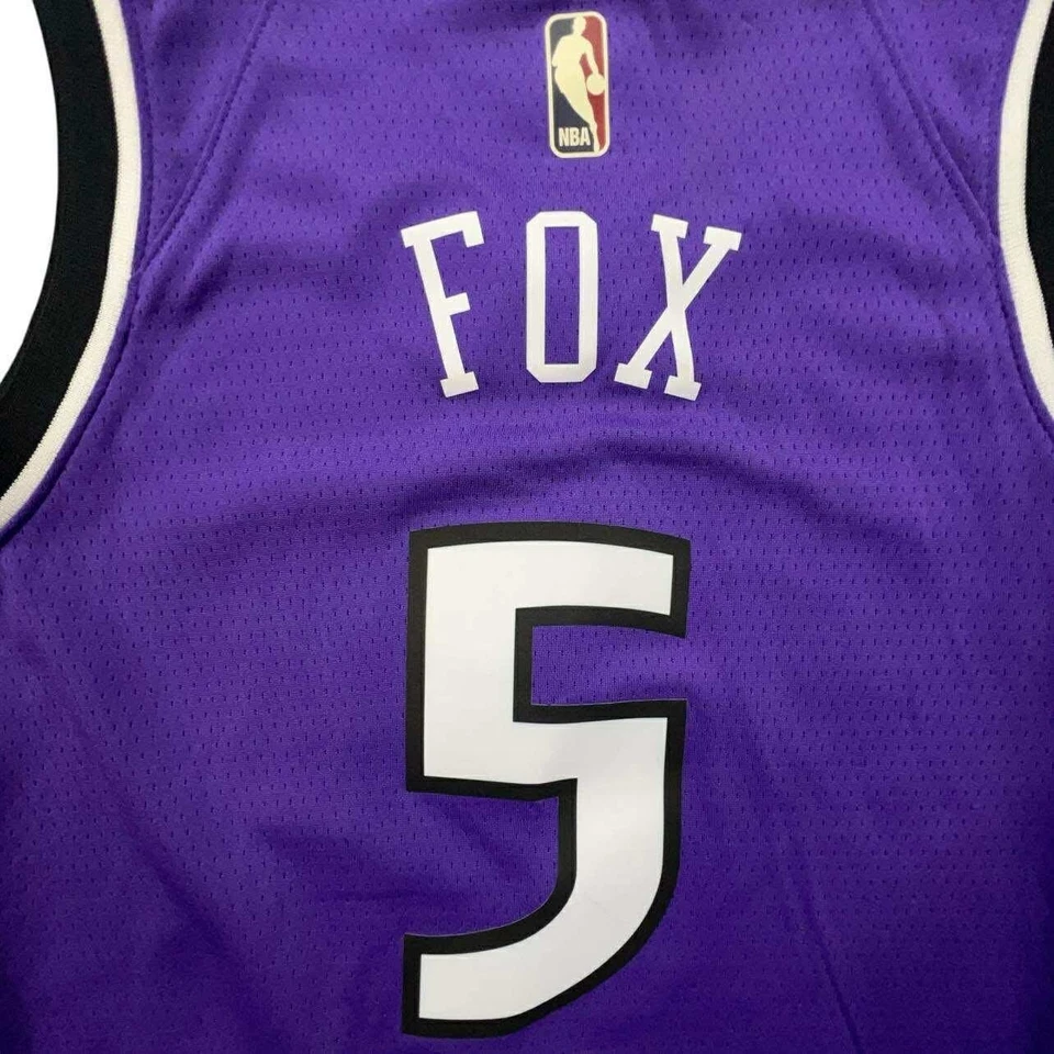 Nike De'Aaron Fox Sac Kings NBA Jersey HWC Nights Classic Edition M NWT YOUTH - Image 4 of 4