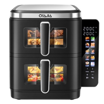 10-in1 Doppel Heissluftfritteuse Air fryer 2800W Doppelkammer Digital Fritteuse