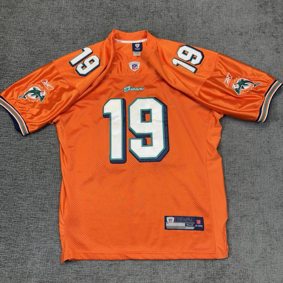 NFL Reebok On Field Miami Dolphins Brandon Marshall #19 Camiseta Alterna 52 XXL Foto 3 de 4