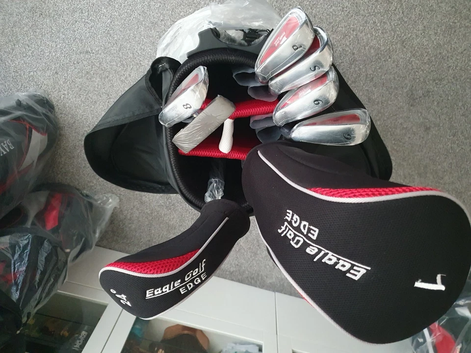 Eagle Golfbag EDGE mit 8 Schlägern, Standbag und Tragegurt  Flex R Neu 