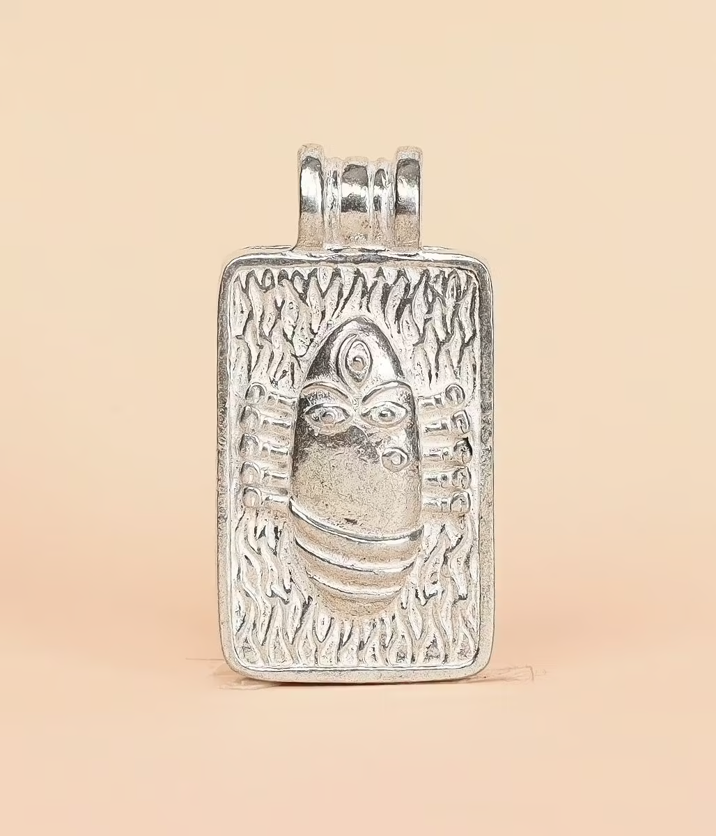 ISHA LIFE  Linga Bhairavi Silver Pendant - Large