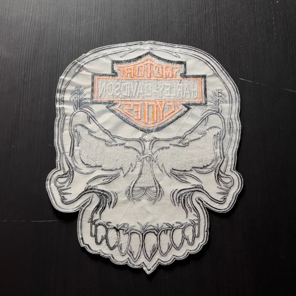 Harley Davidson Patch Embroidered Willie G Skull Motorcycle Large 12x9 Biker - Image 4 of 4