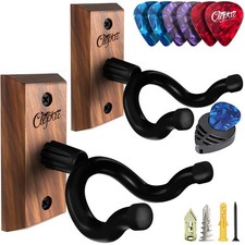 Guitar Wall Mount 2 Pack - U-Shape Guitar Wall Hangers, Guitar Stand Wall, Bl...