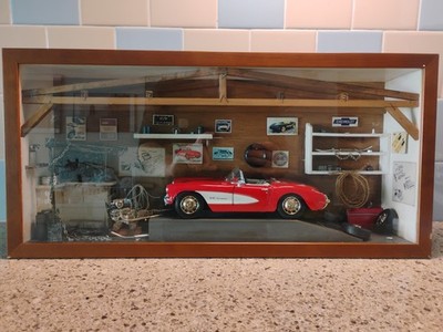 Chevy Corvette Handmade 1957 Shadowbox From 💥Danbury Mint💥 23
