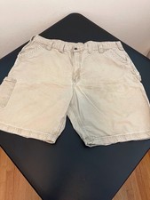 Carhartt Shorts Mens 44 Workwear Utility Carpenter B147 Tan Khaki