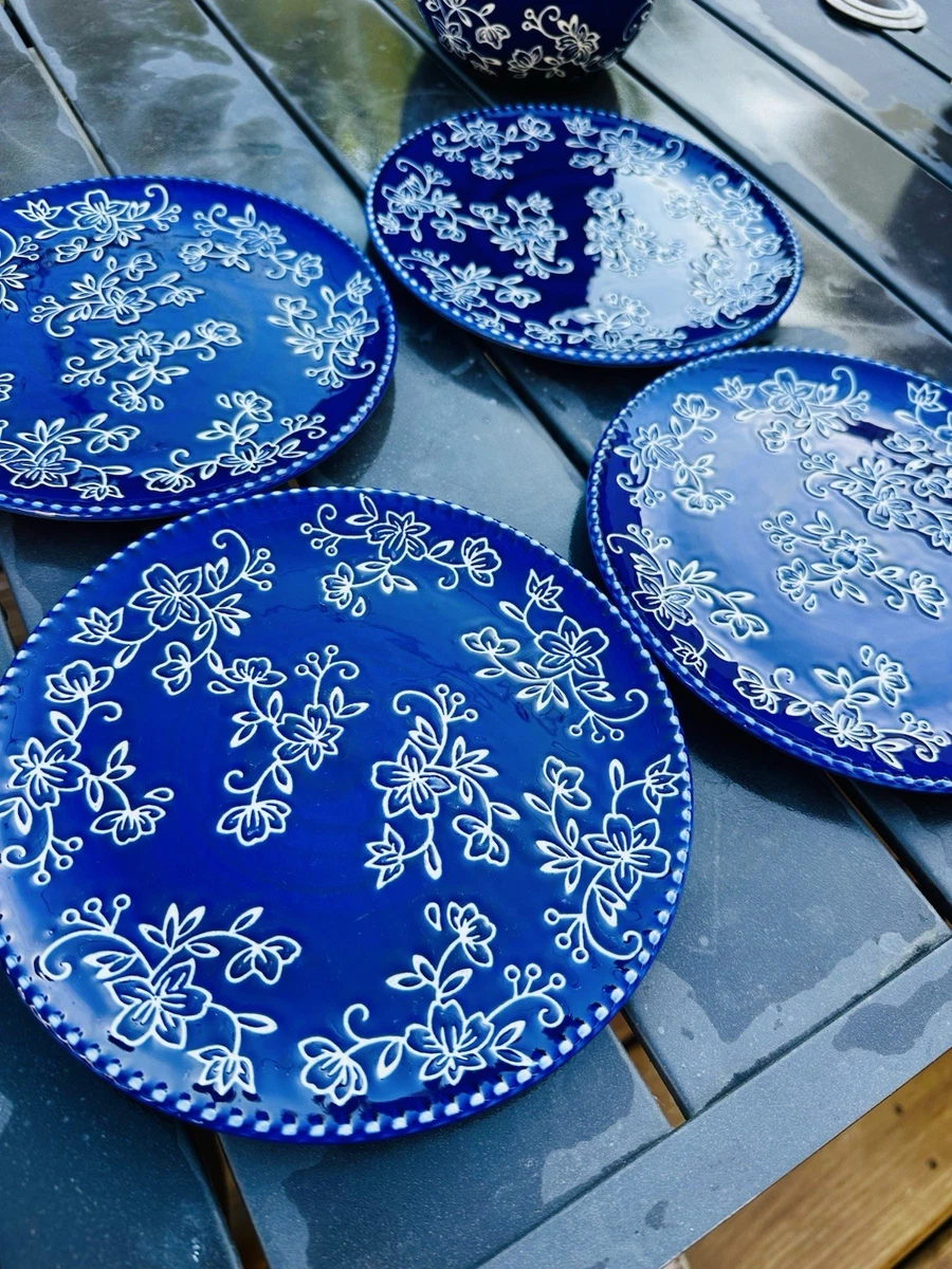 Blue Stoneware Floral Dinnerware Plates for sale | eBay