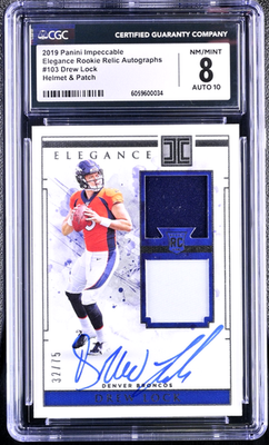 2019 Panini Impeccable Elegance Veteran Patch Auto Gold!! Jason