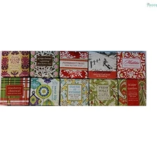 Holiday Soap Sampler 10 Pack Winter Fragrances 1.9oz Vegetable Soaps Gift Set