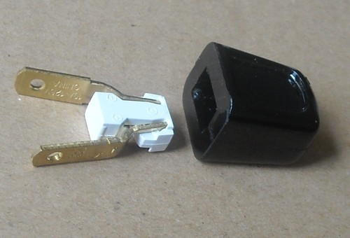 STECKER 110V 120 V AC 2 PIN ZANGE ZUFÜHRUNG DURCH KABEL STECKER SCHWARZ KLAR TRANSPARENT WEISS - Bild 2 von 5