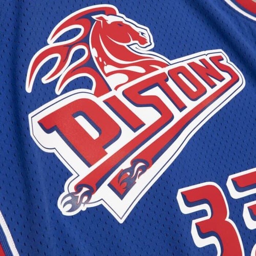 Grant Hill 3XL Detroit Pistons Mitchell & Ness 1998-99 Swingman Jersey - Blue - Picture 3 of 3