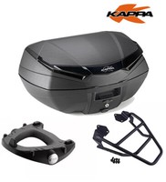 Kappa Set Bauletto Schwarz K4900NN + Platte Honda Silver Wing 600 2001 2002 2003