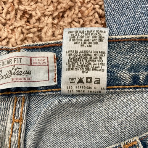 Pantalones de mezclilla Levi Strauss Signature relajados para hombre azul 34x30 nuevos con etiquetas sin existencias - Imagen 15 de 16