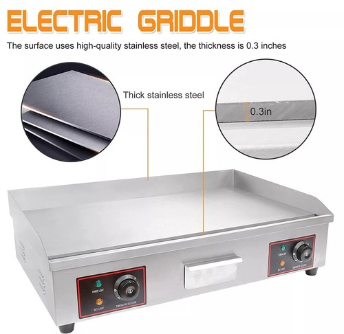 4400W Elektro Grillplatte Griddleplatte Gastro Griddle Grill Bratplatte Bräter - Bild 6 von 21