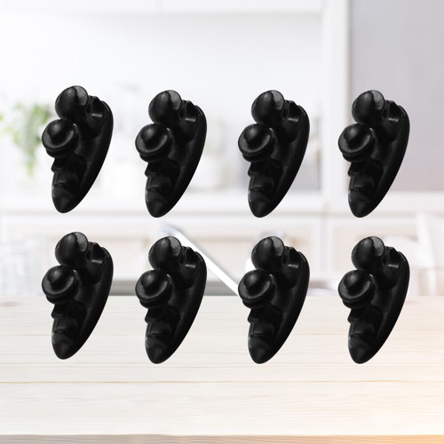 8pcs Selbstklebende Kabelklammern Dashboard-Kabel-Organizer Mehrzweck (schwarz) - Photo 9/11