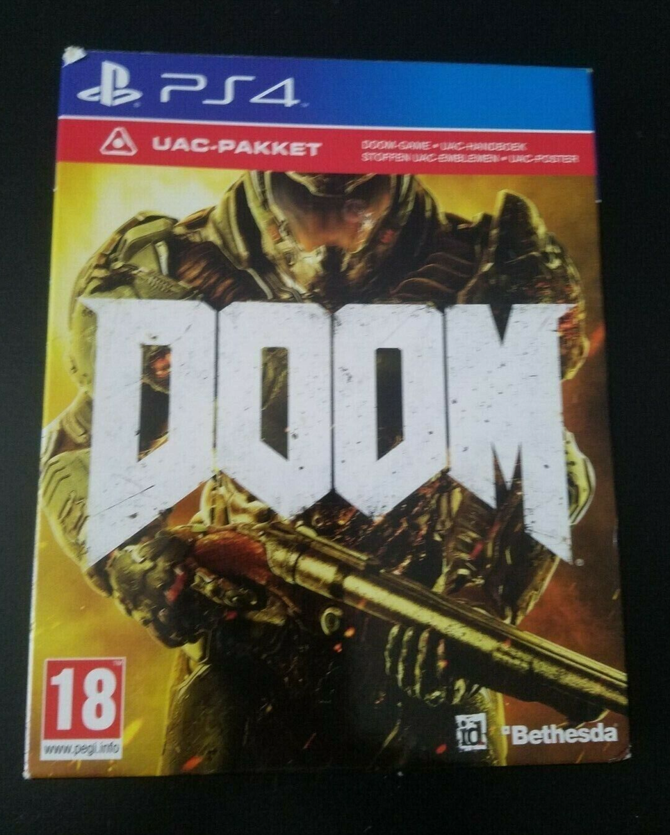 CIB Complete PAL DUTCH Doom PS4 UAC Pack Special Edition Playable