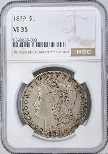 Morgan Silver Dollar NGC 1879 United States VF 35 American US Coin $1 