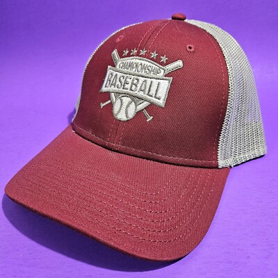 NEW Championship Baseball Hat Cap Trucker Structured Med Profile Snapback Adjust