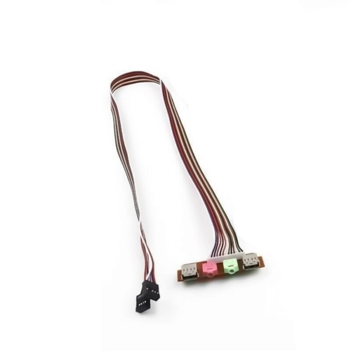 PC Motherboard Extension Cable Front Panel USB2.0 Port and 3.5mm Microphones - Photo 10/11