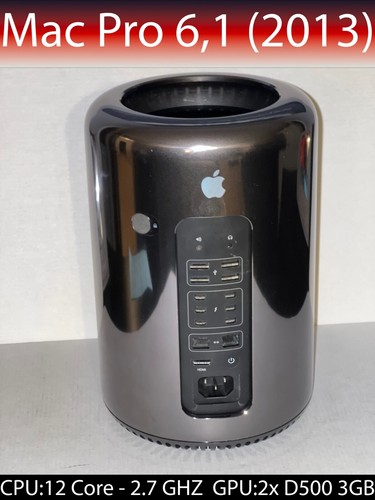 Mac Pro 6,1 Apple Mac Pro 2013 12-Core 2.7GHz CPU/500GBSSD/64GB RAM/D500/Sequoia