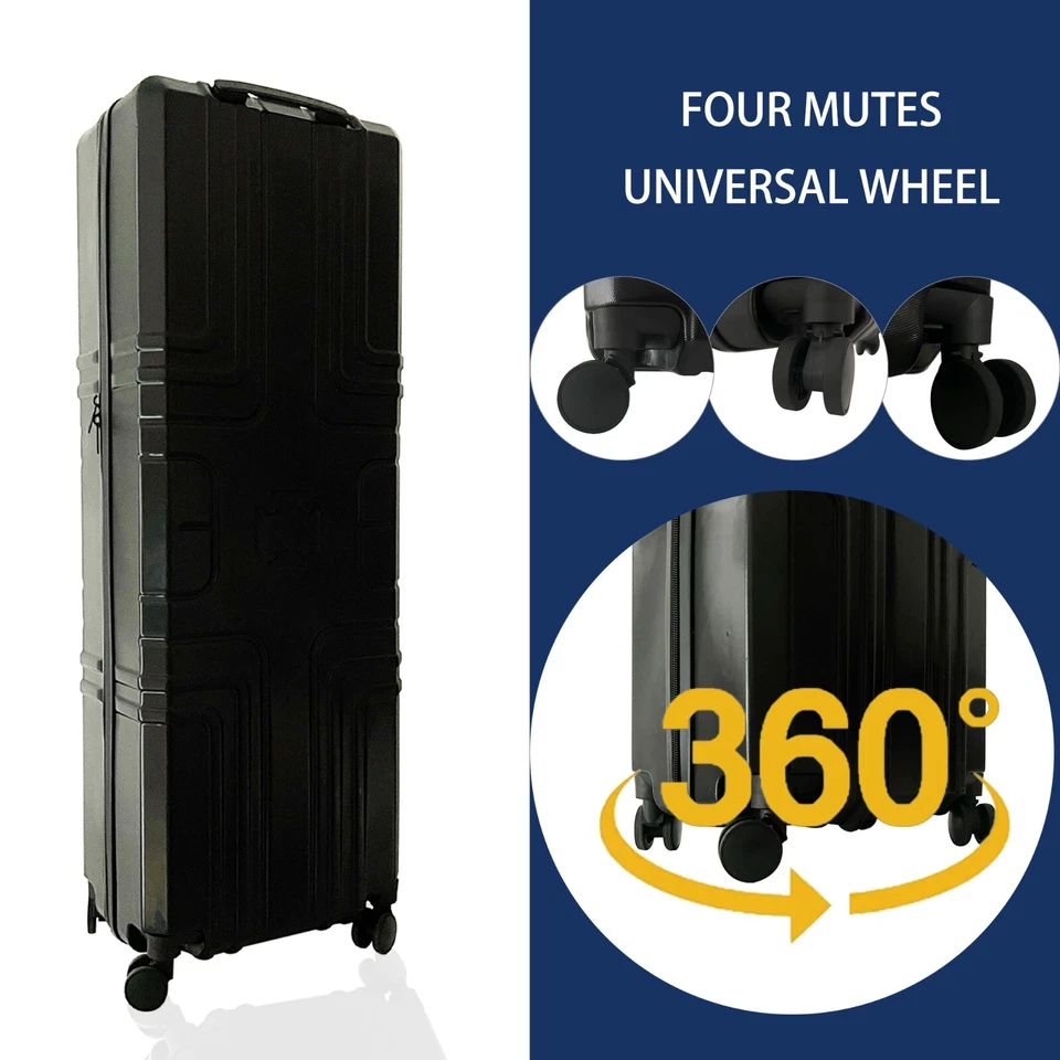 Estuche rígido (43x15x11 pulgadas) con ruedas y asa para soporte emergente para feria comercial Foto 2 de 4