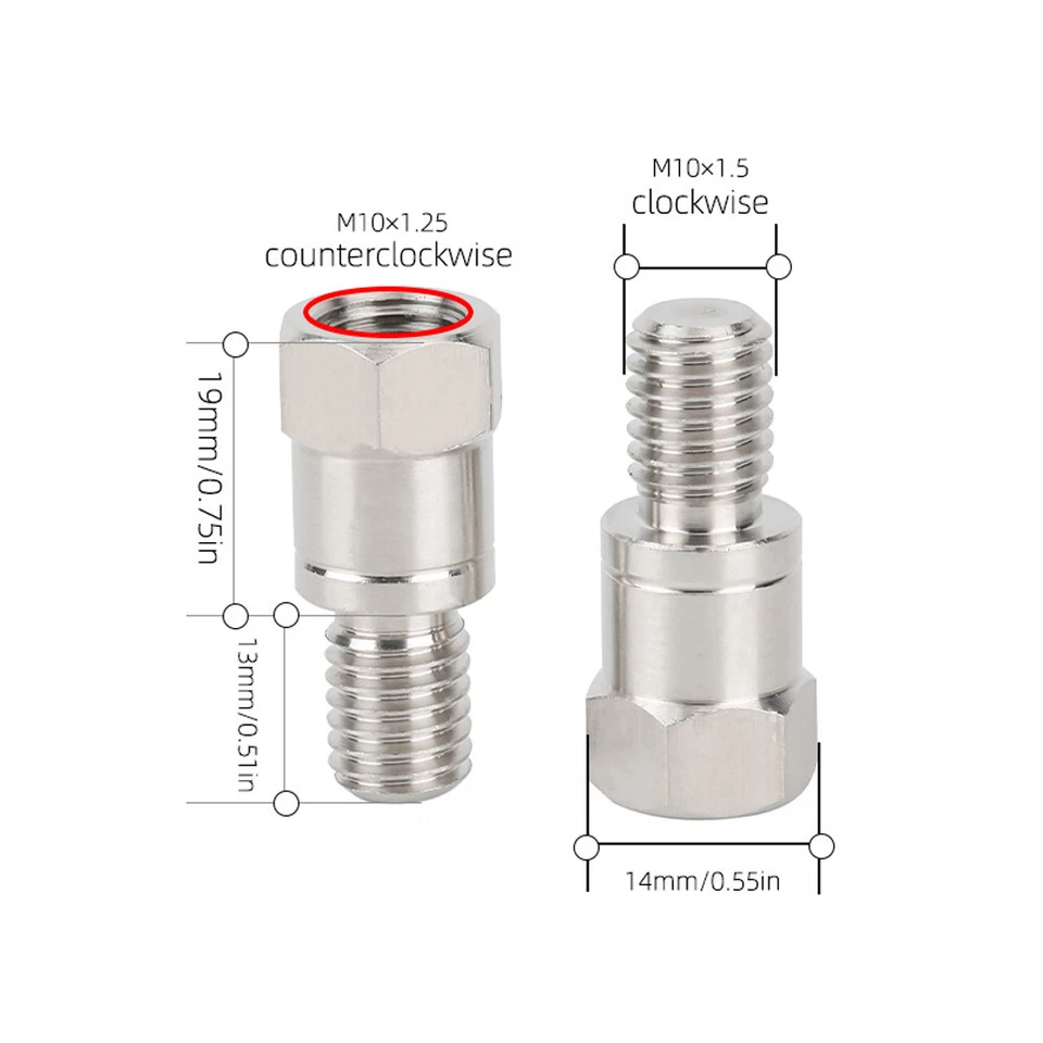 Adaptador de espejo retrovisor elevador de tornillo para BMW S1000R 2021-2024 S1000XR 2015-2024 Foto 4 de 4