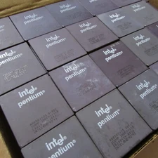 1 LB Lot 16 INTEL Pentium A80502 CPU/Processor Gold-Pins Scrap Recovery Socket 5