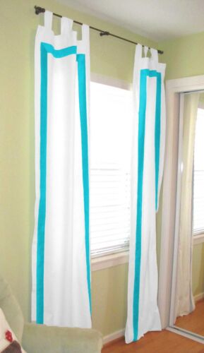Solide Designer Tür & Fenster Vorhänge Top Lasche 2-Paneel Größe & Farbe wählbar - Bild 19 von 22