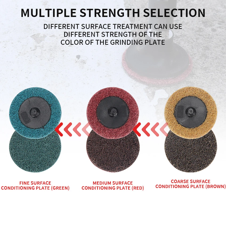 30Pcs Mix 3inch 75mm Sanding Discs Scotch Brite Roll Lock Surface Coarse Pads UK - Image 4 of 4