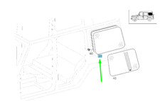 MB G W463 Seitenfenster hinten, kristallklare Glasscheibe, A4606730810, Original