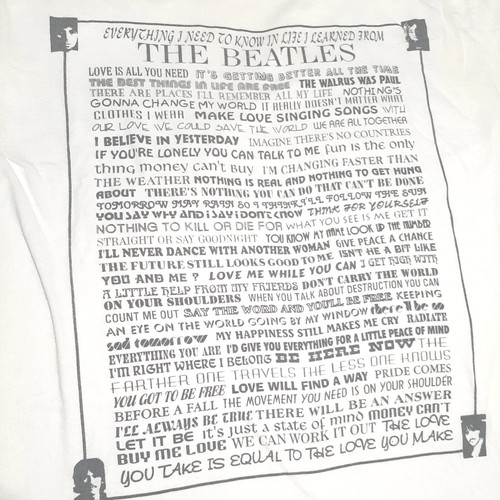 T-shirt vintage punto singolo grande tutto quello che c'è da sapere The Beatles bianca - Foto 2 di 10