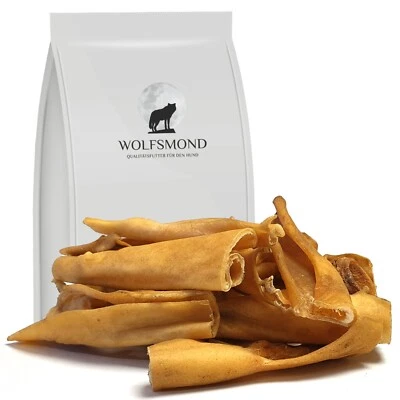 WOLFSMOND 3 kg Rinderkopfhaut getrocknet wie Pansen Dörrfleisch Hundefutter Snack Kopfhaut
