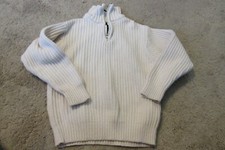 Boy's or girl's GAP Kids large Knit ivory Sweater with short zipper size S 5-6 