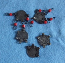 Brautschmuck Berber,  Anh&auml;nger: 5  M&uuml;nzen, &Ouml;sen und Perlen, Fragmente, 30er J.