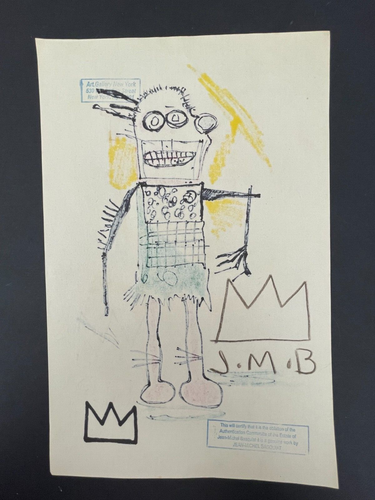 Jean-Michel Basquiat Abstract Figure on Paper 11.75" x 8.5" - Picture 4 of 5
