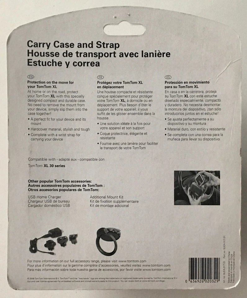 TomTom Estuche Rígido de Transporte y Correa para XL 30 Series GPS - Nuevo en Paquete Sellado Foto 2 de 2