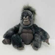 Walt Disney World Tarzan TERK Gorilla Gray 9  Plush Bean Bag Stuffed Animal Toy