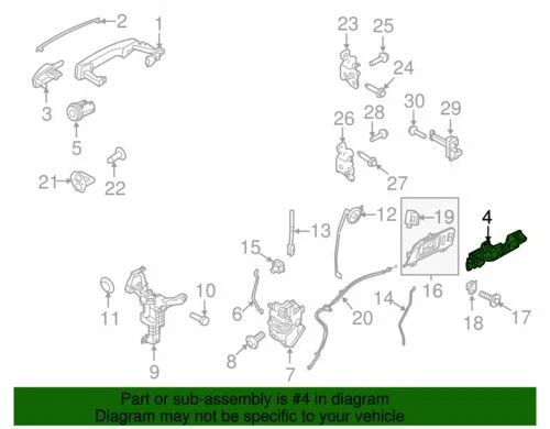 Base de mango de refuerzo Ford Police Interceptor 2010-2019 OEM NUEVO CA5Z5426685A Foto 2 de 2