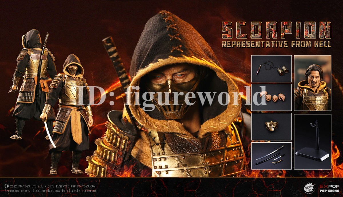 Pre-order POPTOYS EX049 1/6 Mortal Blood Kombat Fight Scorpion 