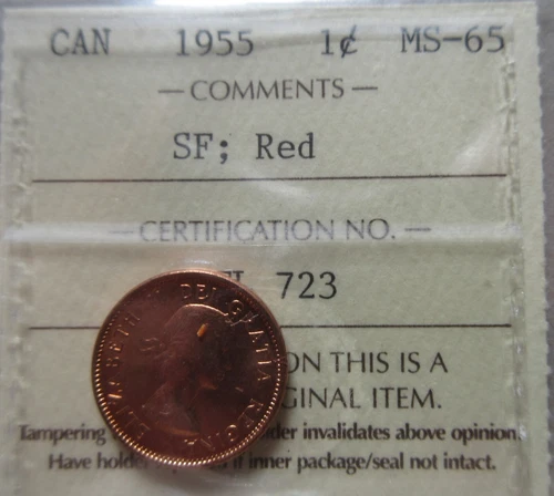 1955 Canada Small Cent — photo from the most recent tracked eBay sale